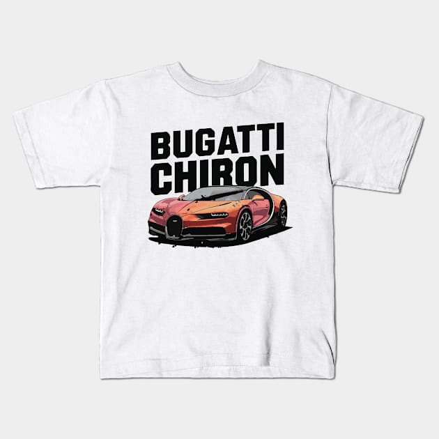 Bugatti Chiron Vintage Car Kids T-Shirt by Cruise Dresses